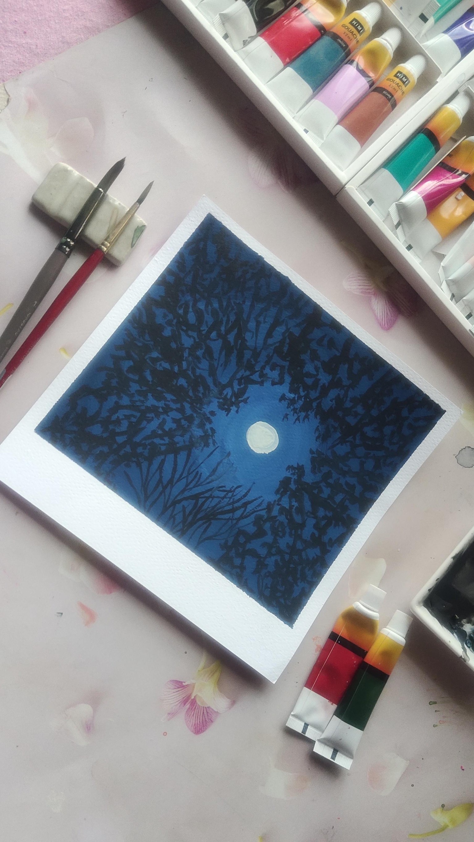 Unique gouache landscape - image 2 - student project