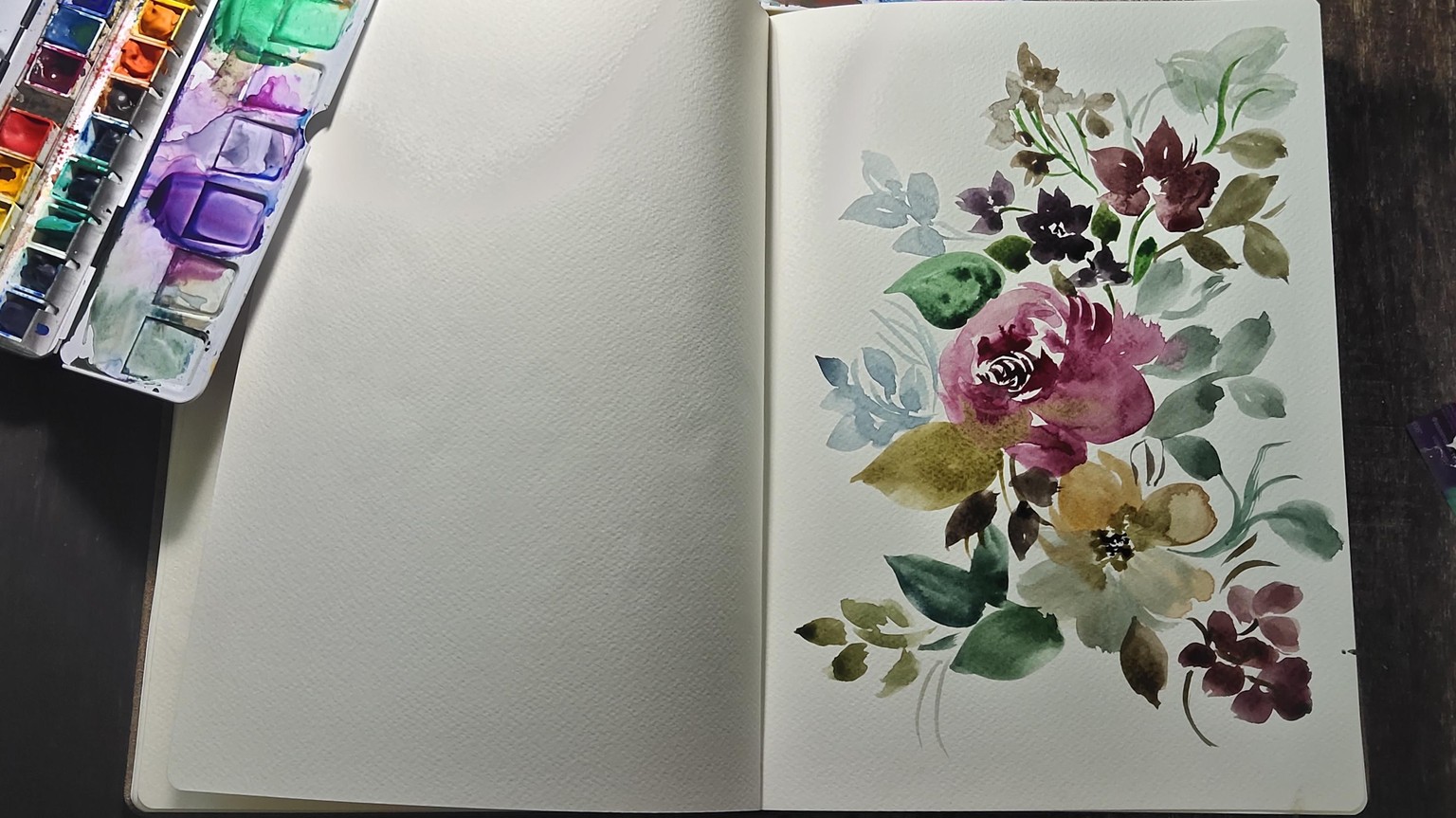 Watercolor floral - image 8 - student project