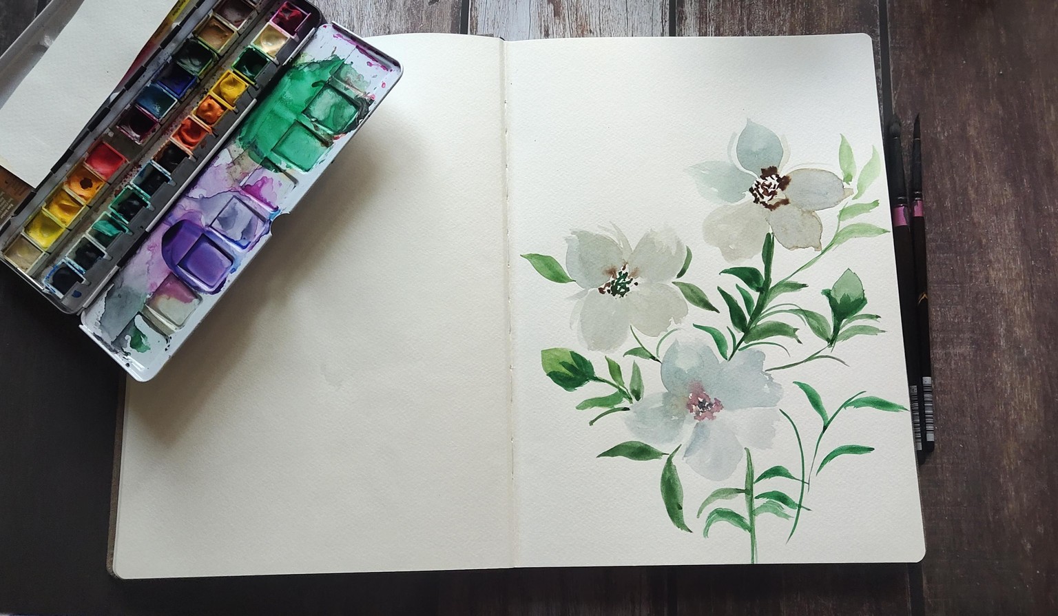 Watercolor floral - image 14 - student project