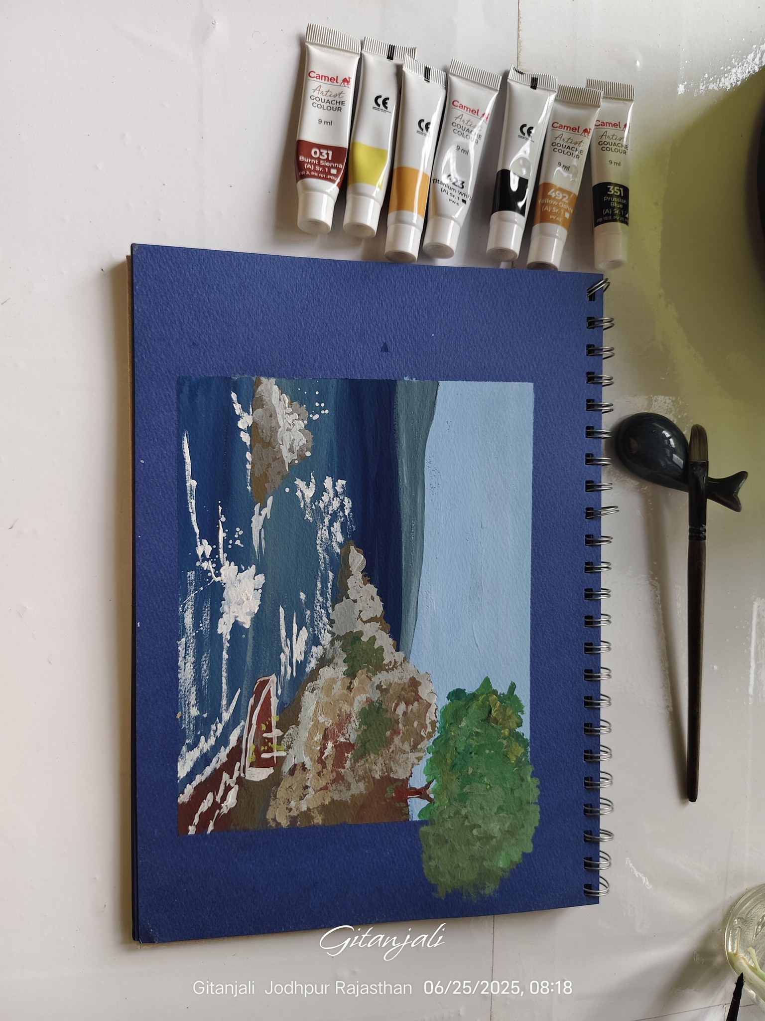 Expressive gouache scape - image 4 - student project