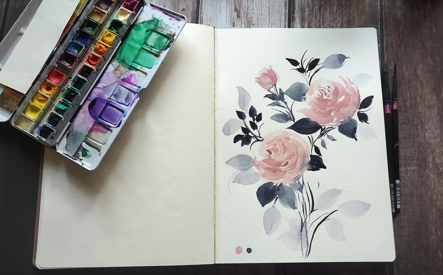 Watercolor floral - image 13 - student project