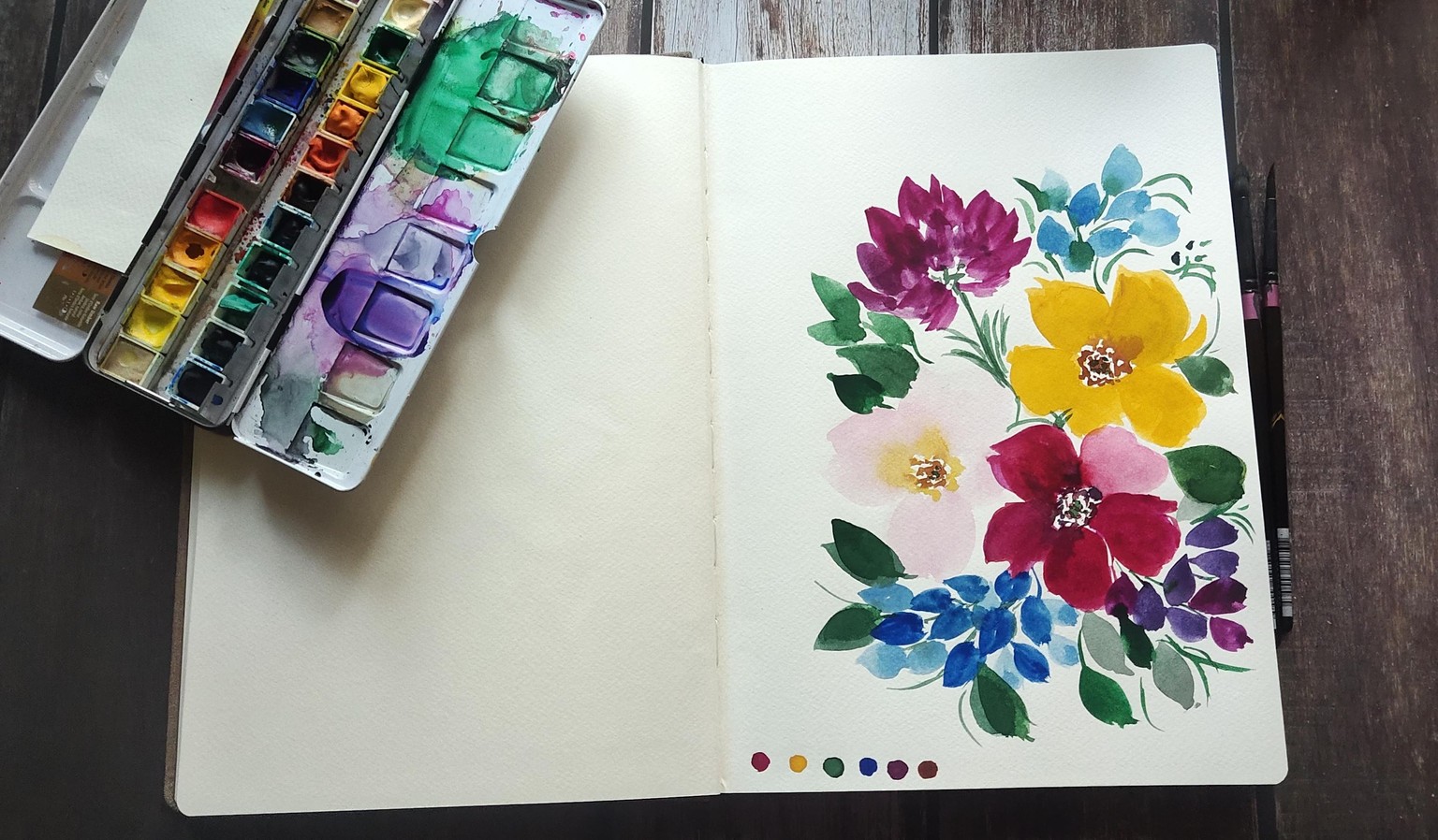 Watercolor floral - image 12 - student project