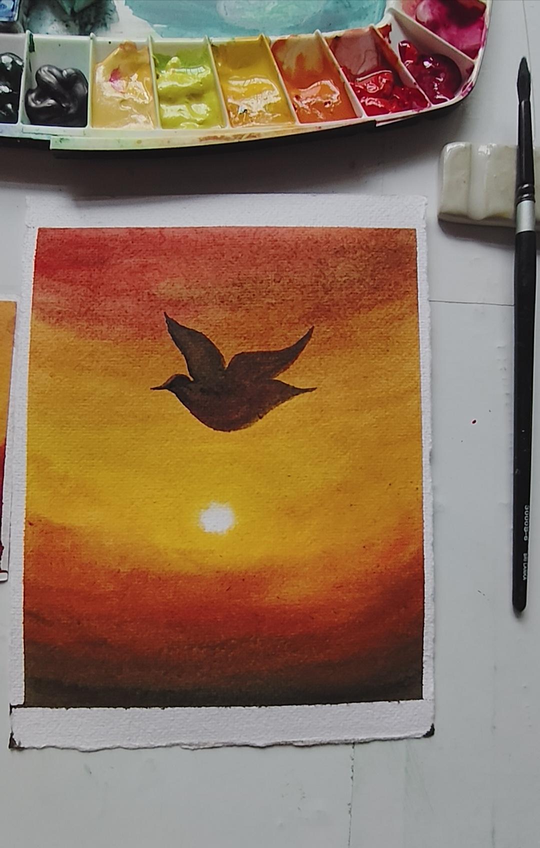 Sunset scene - image 1 - student project