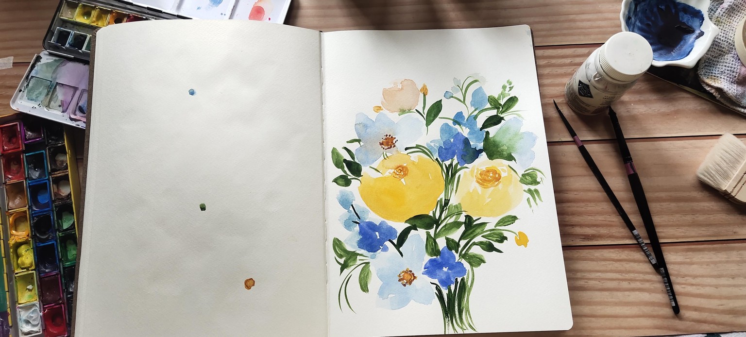 Watercolor floral - image 4 - student project