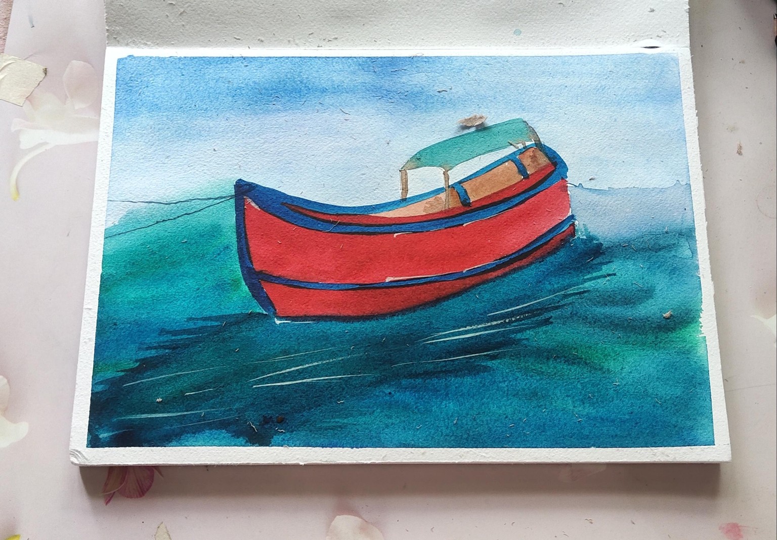 Boat ripples - image 1 - student project