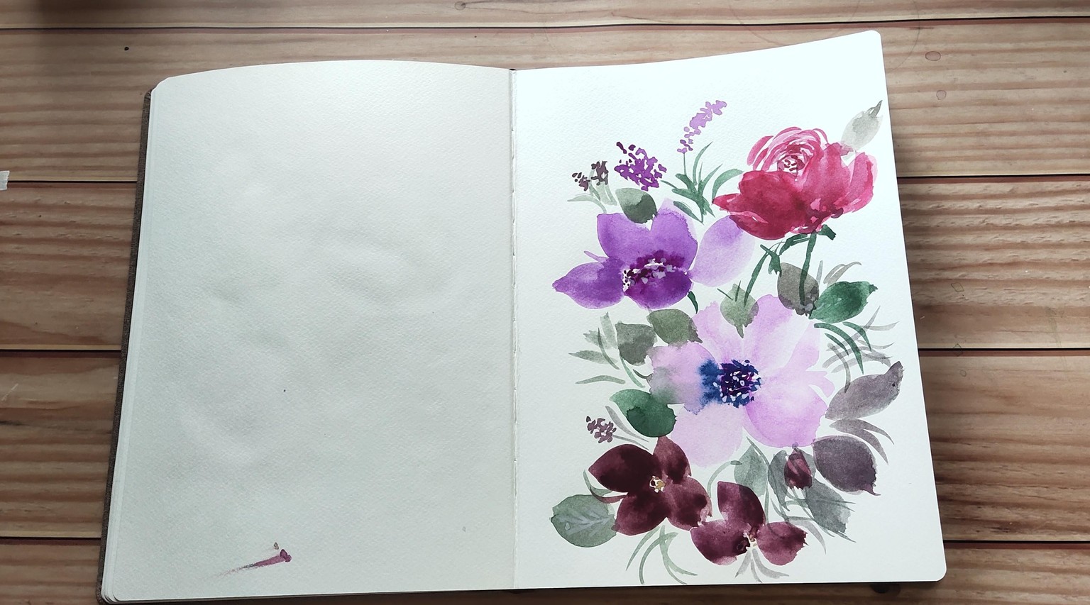 Watercolor floral - image 1 - student project