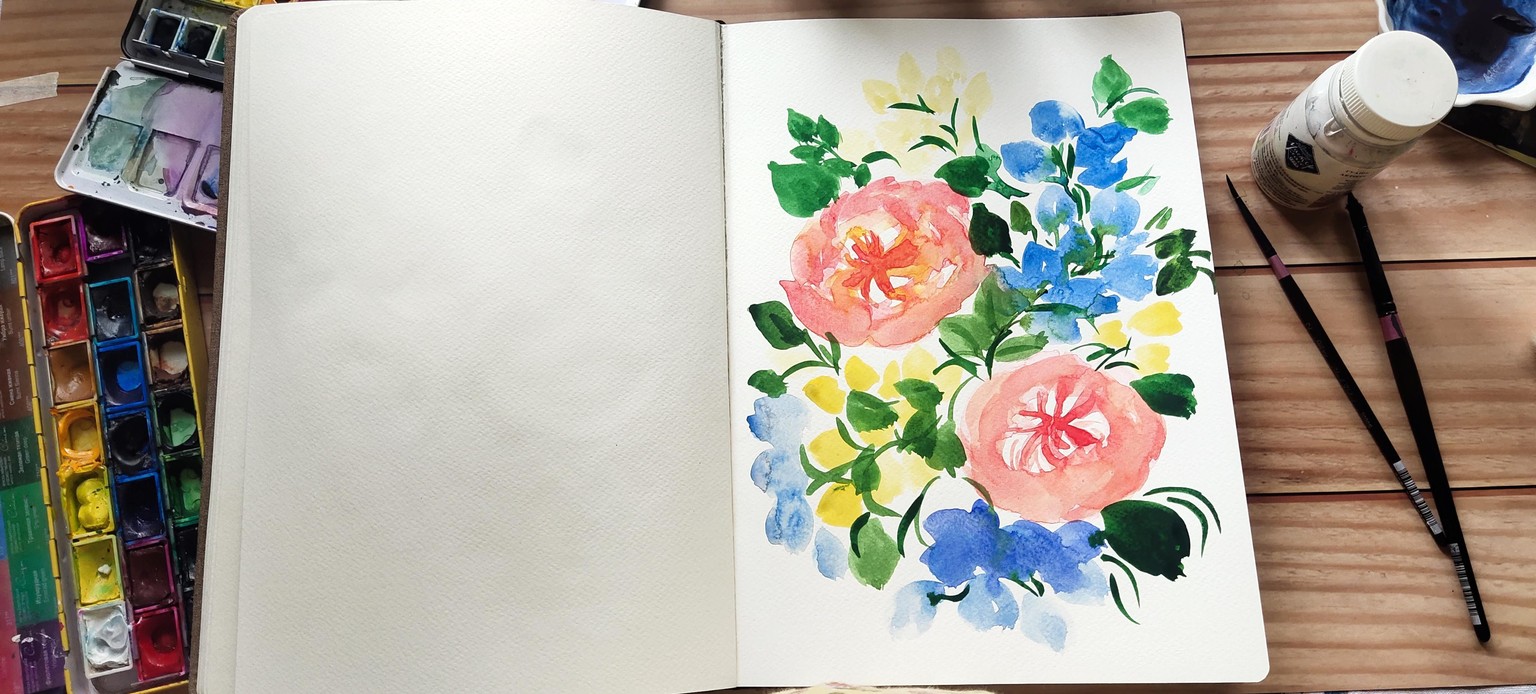 Watercolor floral - image 5 - student project