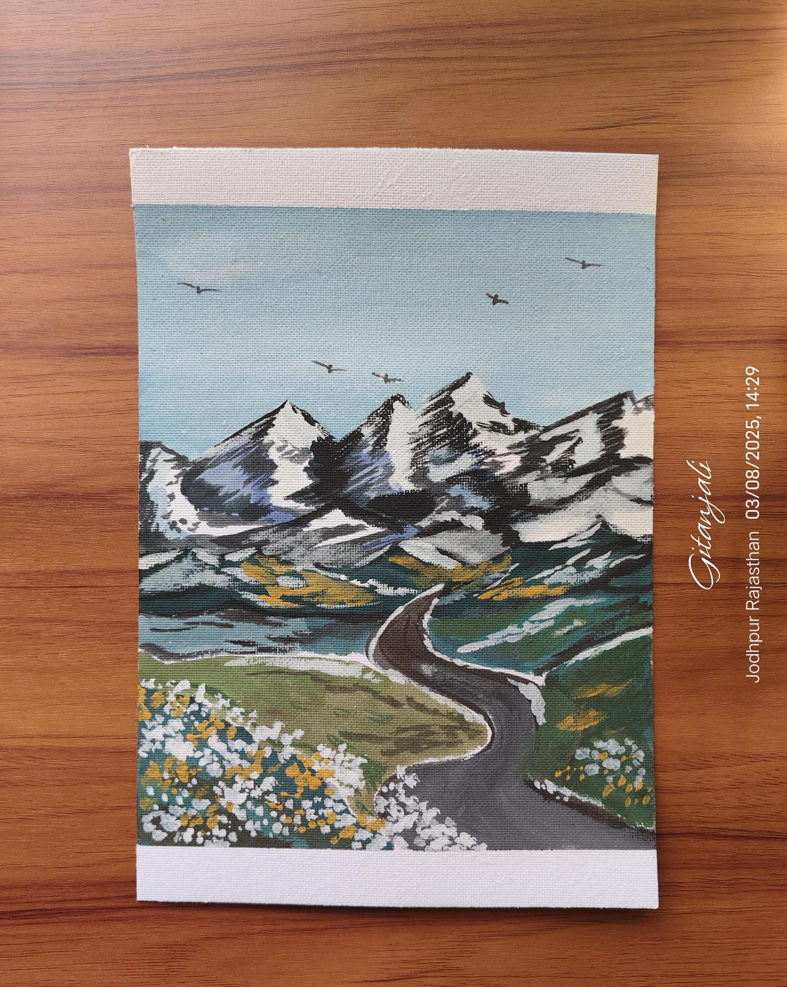 Gouache mountain - image 2 - student project
