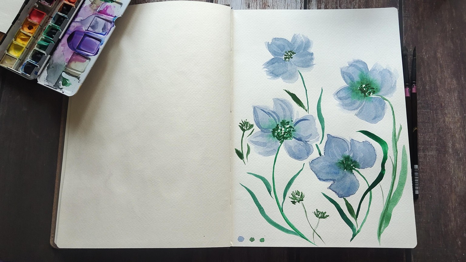 Watercolor floral - image 10 - student project