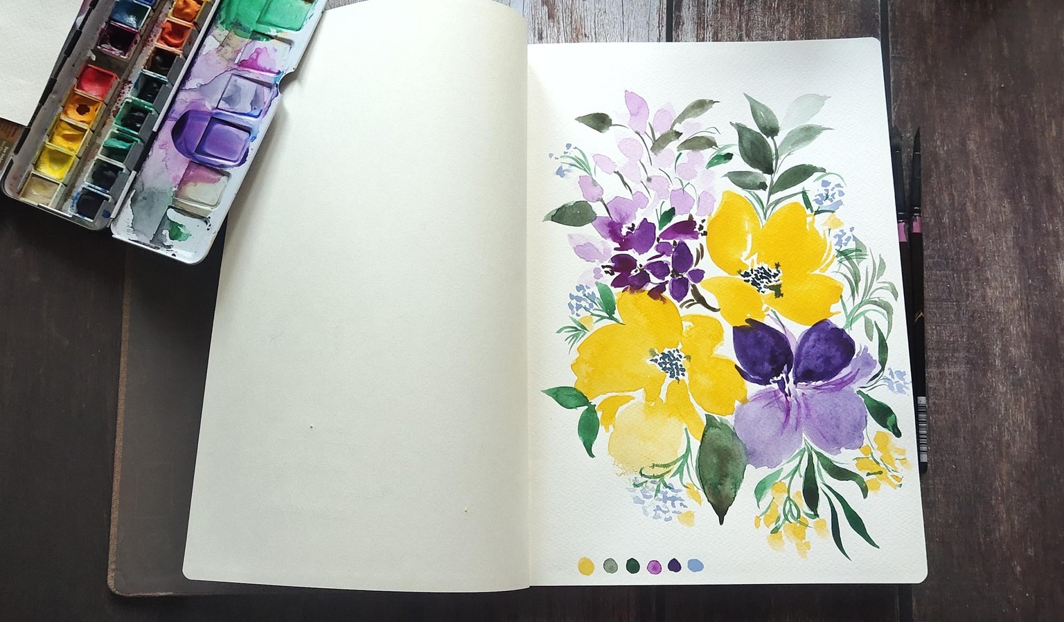 Watercolor floral - image 9 - student project