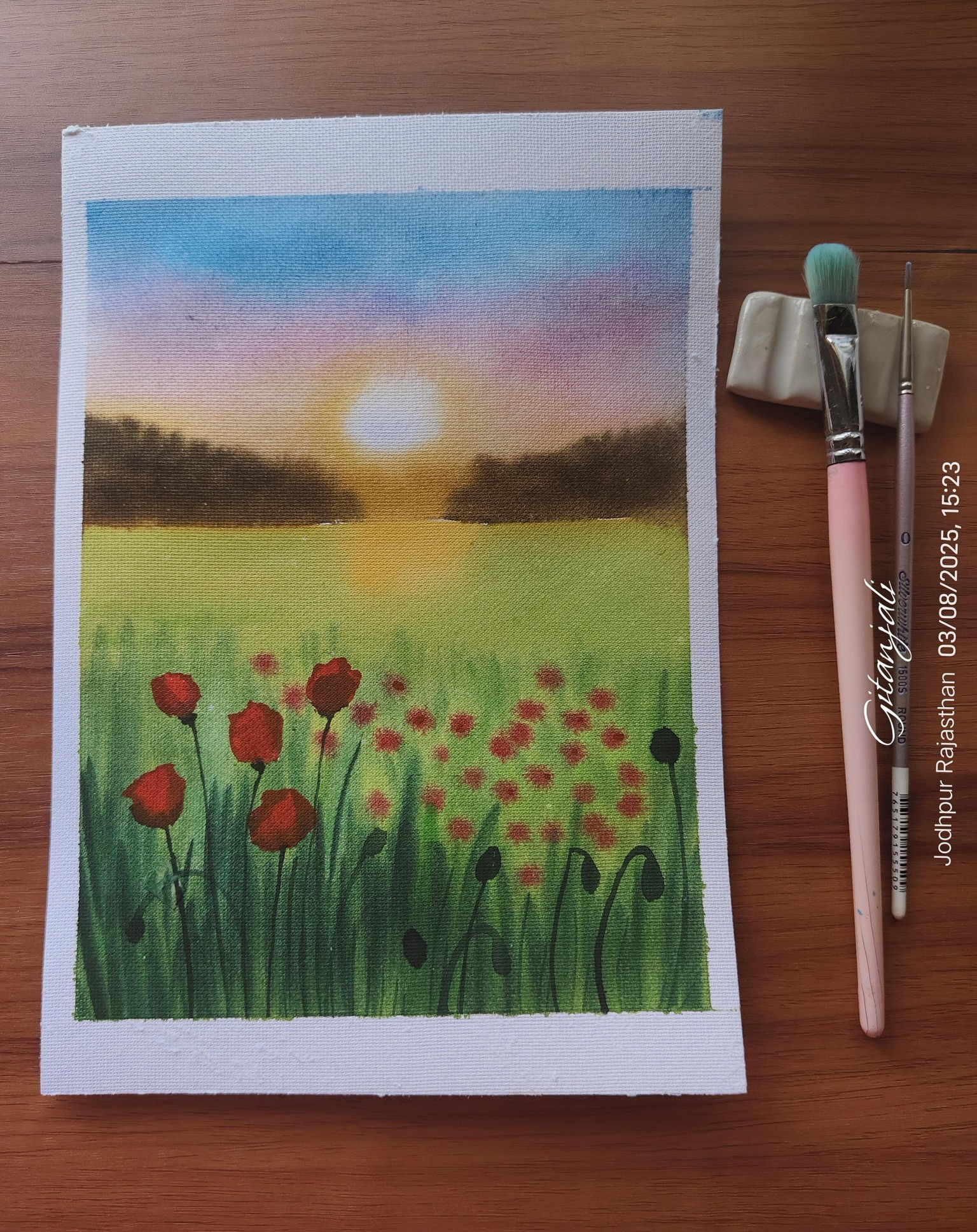 Spring poppy field - image 2 - student project