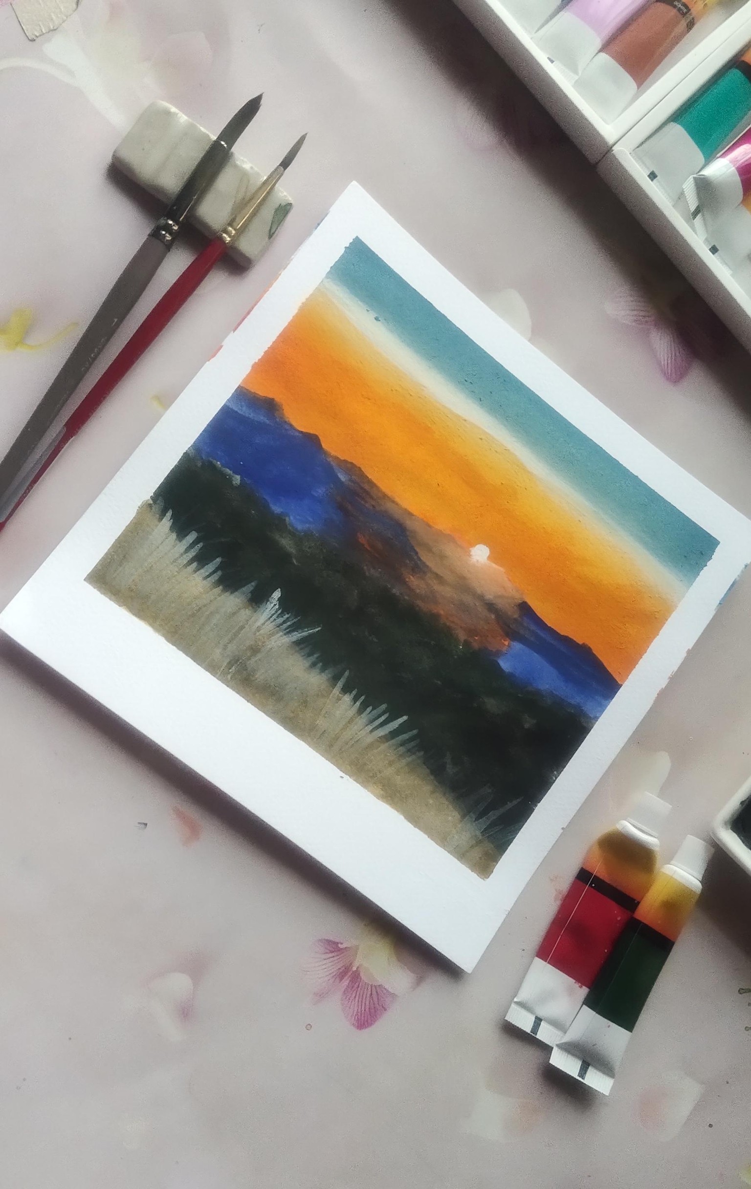 Unique gouache landscape - image 4 - student project
