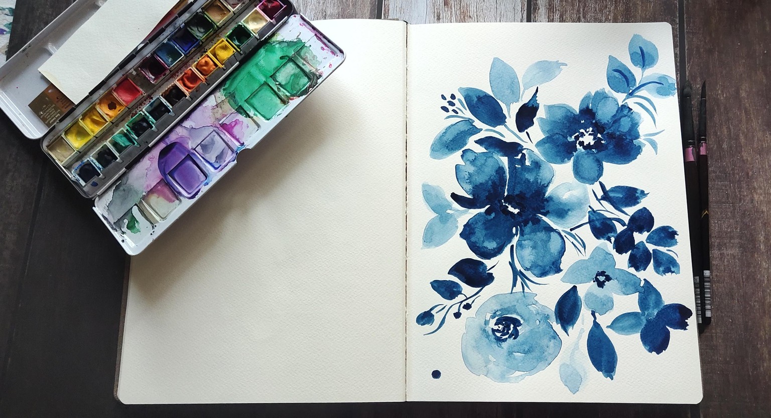 Watercolor floral - image 15 - student project