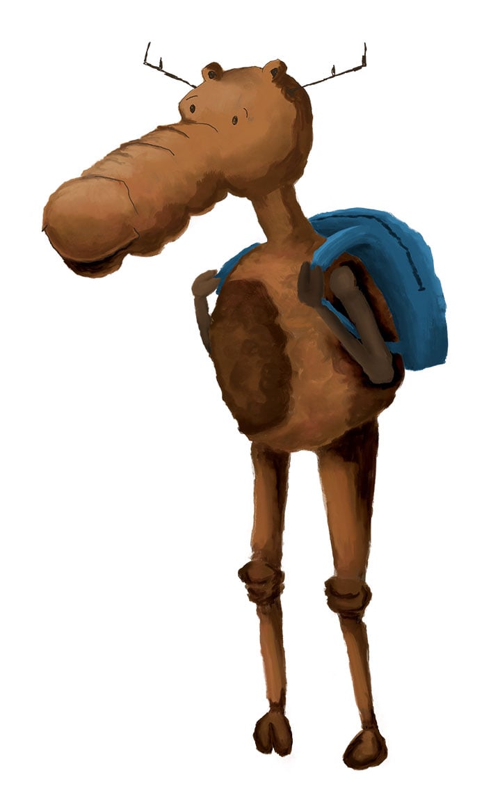 My Digitally Painted Moose - image 1 - student project