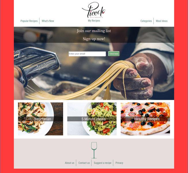 Italian Recipes Site - image 1 - student project