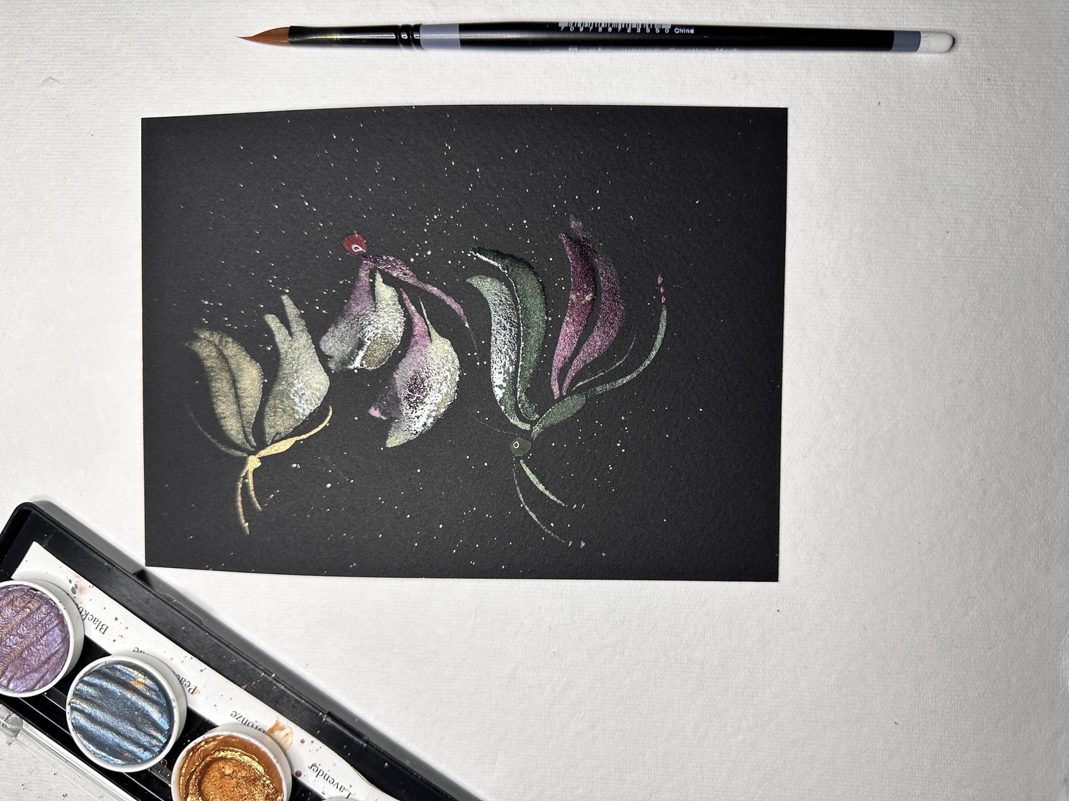 Wedge brush butterflies - image 2 - student project