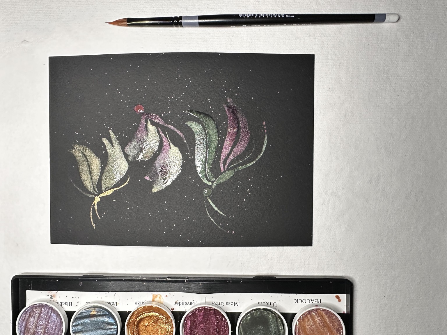 Wedge brush butterflies - image 1 - student project