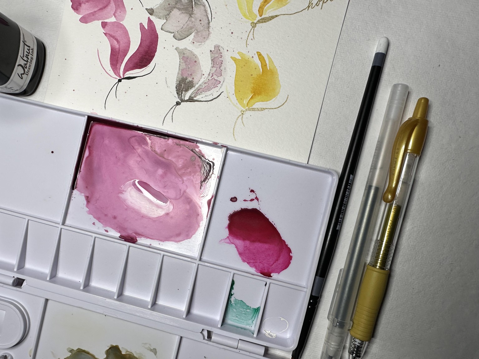 Wedge brush butterflies - image 3 - student project