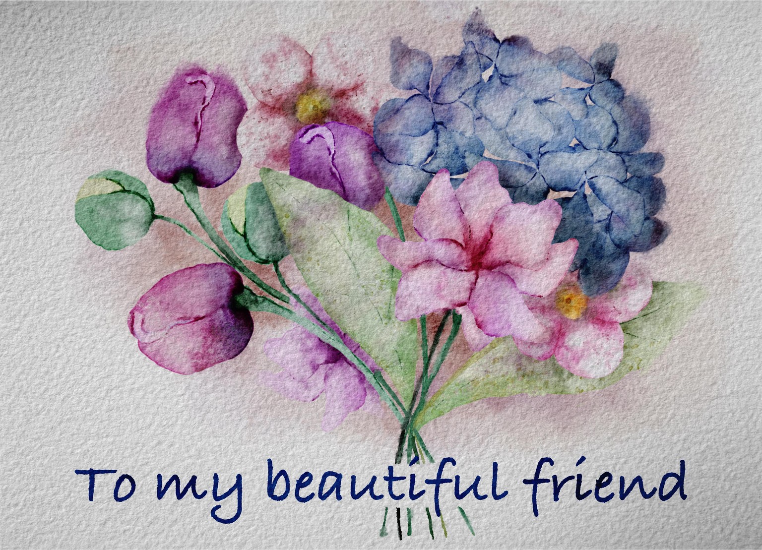 WC Floral Postcard - image 2 - student project