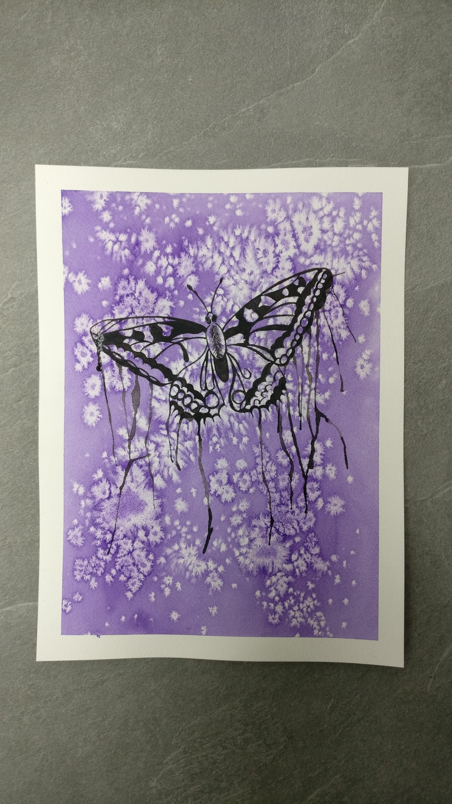 Salty watercolour butterfly - image 1 - student project