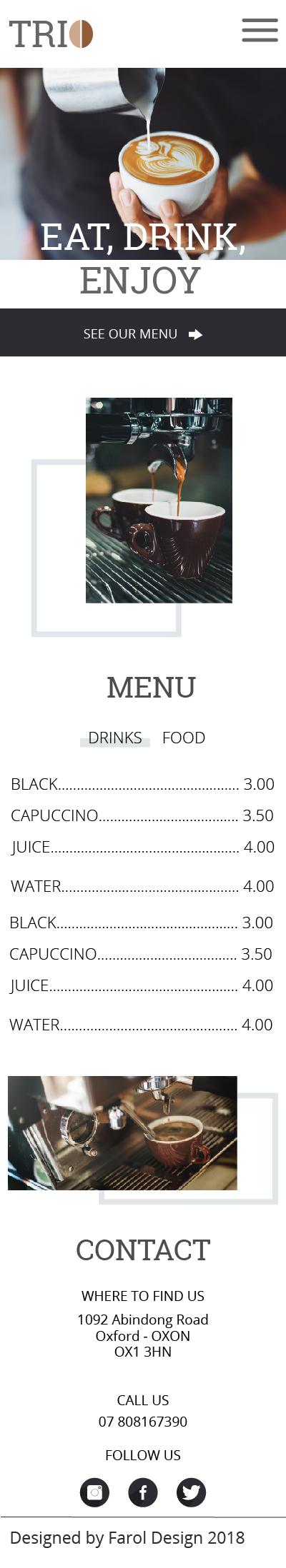 Trio Coffee Shop - image 1 - student project