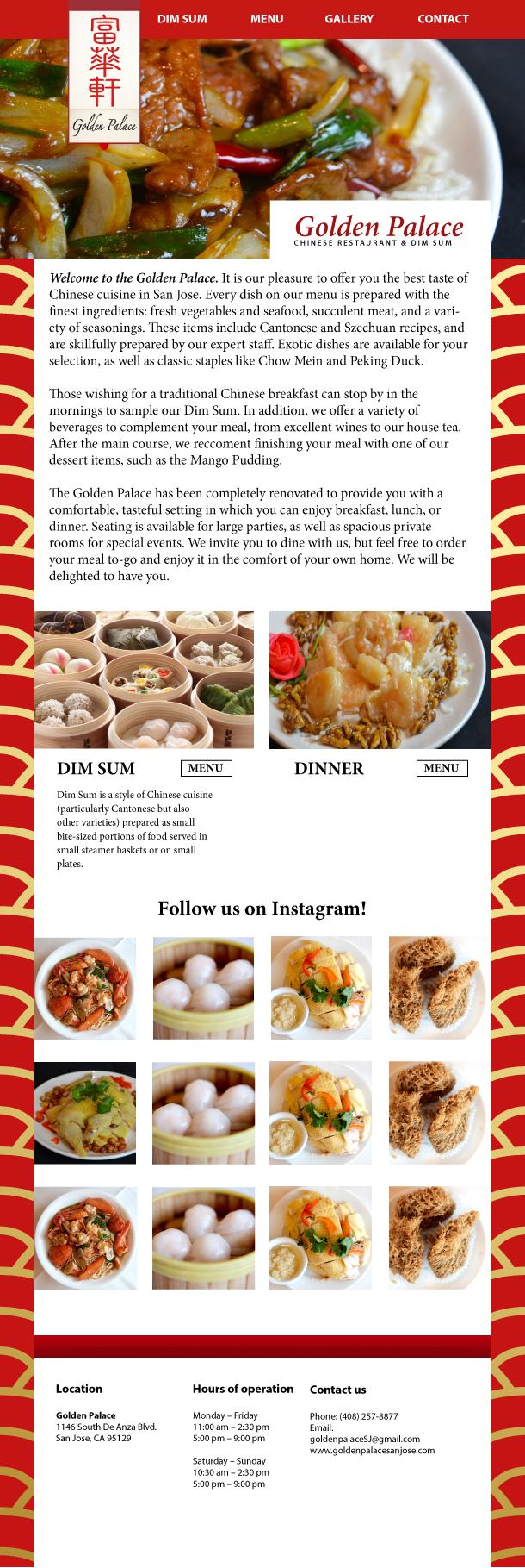 Golden Palace homepage remake - image 3 - student project