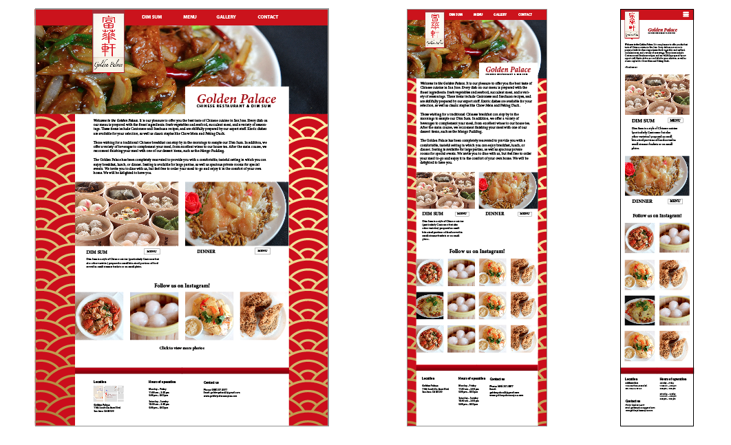 Golden Palace homepage remake - image 5 - student project