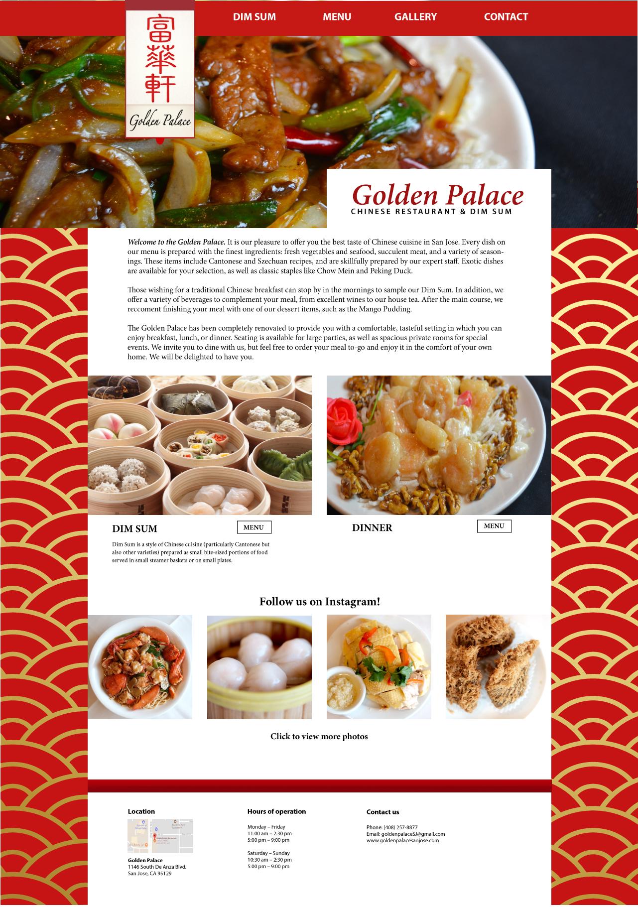 Golden Palace homepage remake - image 2 - student project