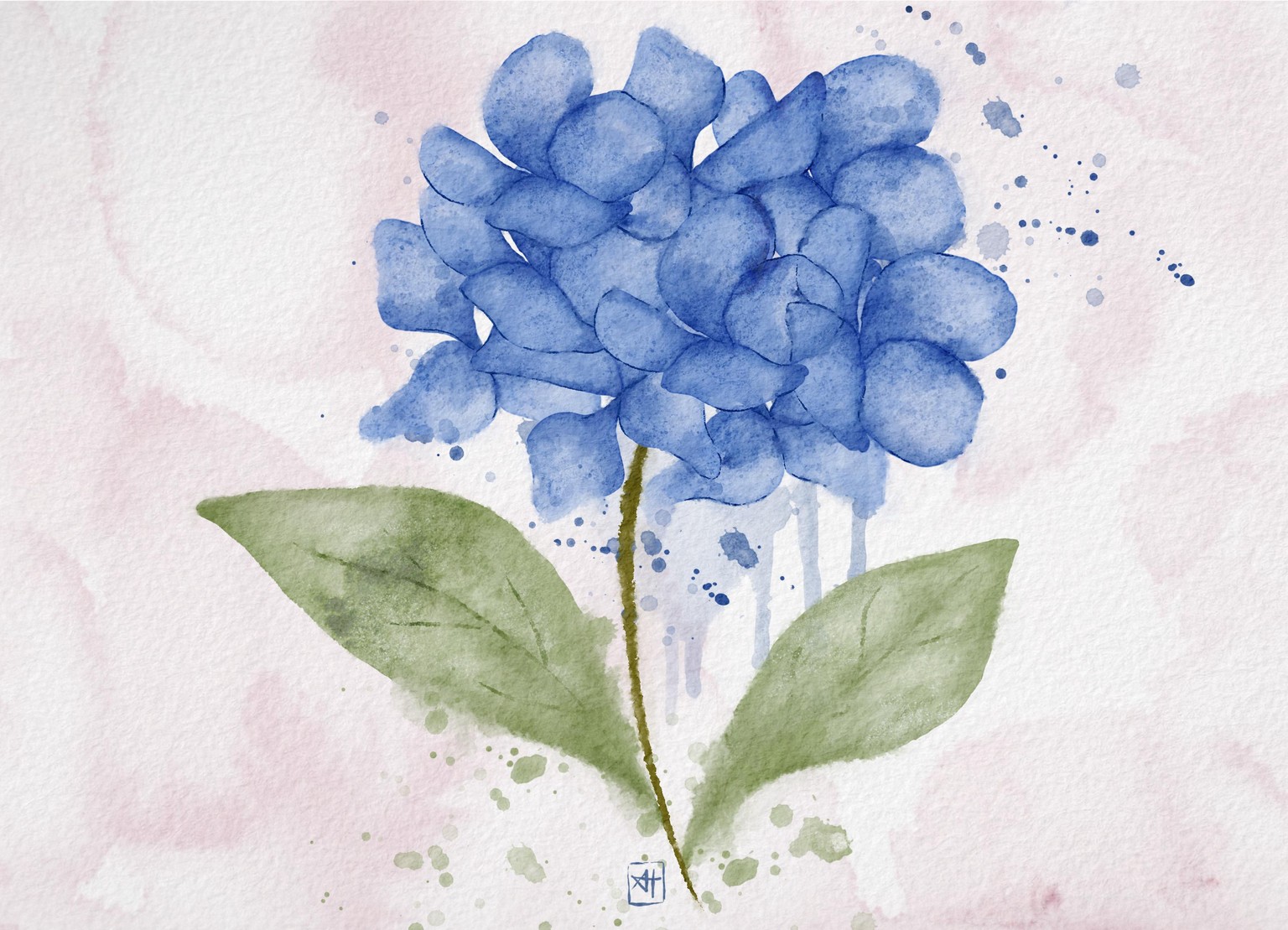 Watercolor Flowers in Procreate - image 2 - student project