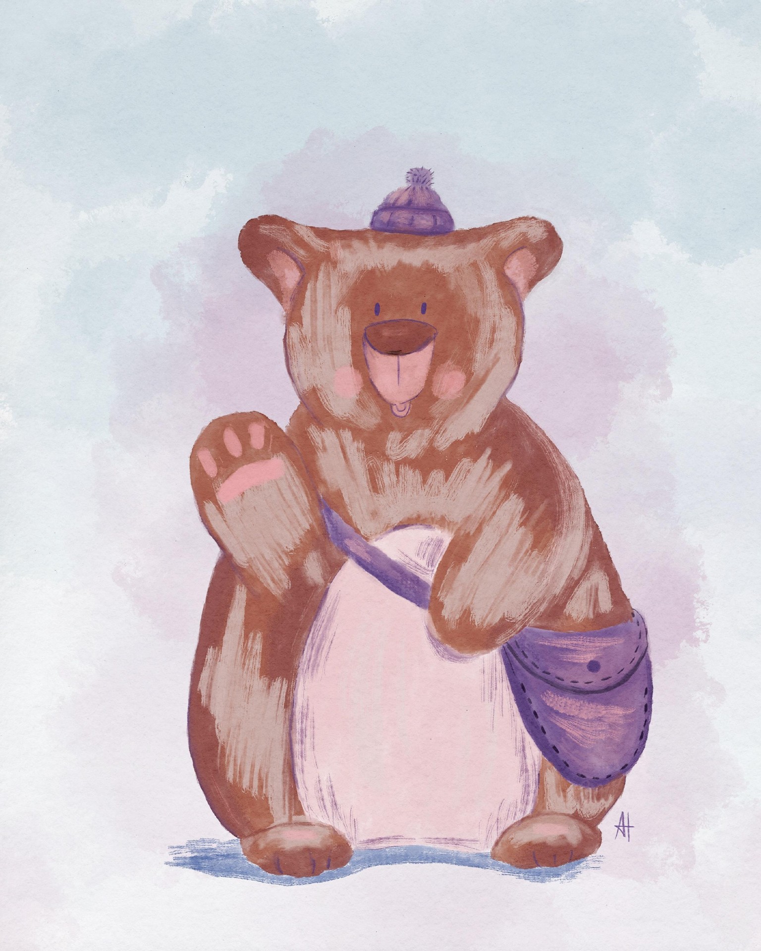 Painting Cute Animal in Gouache - image 1 - student project