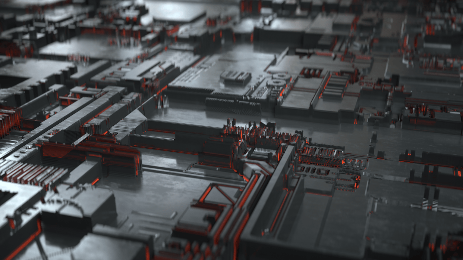 Motherboard/Cyberpunk city - image 1 - student project