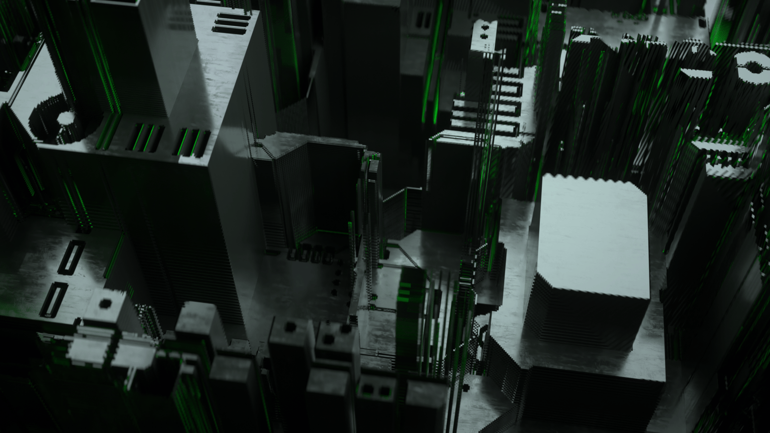 Motherboard/Cyberpunk city - image 2 - student project