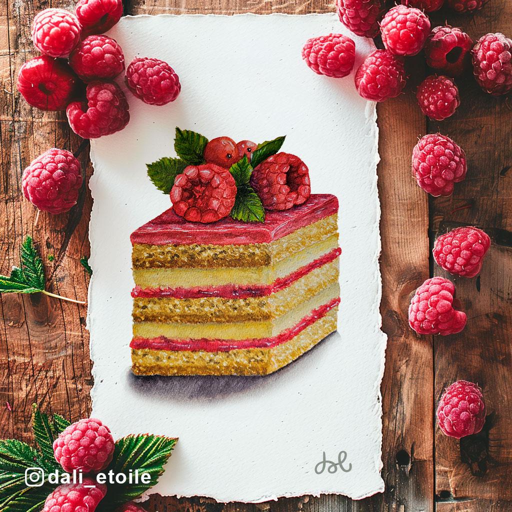 Rasperries cake yumy! - image 1 - student project