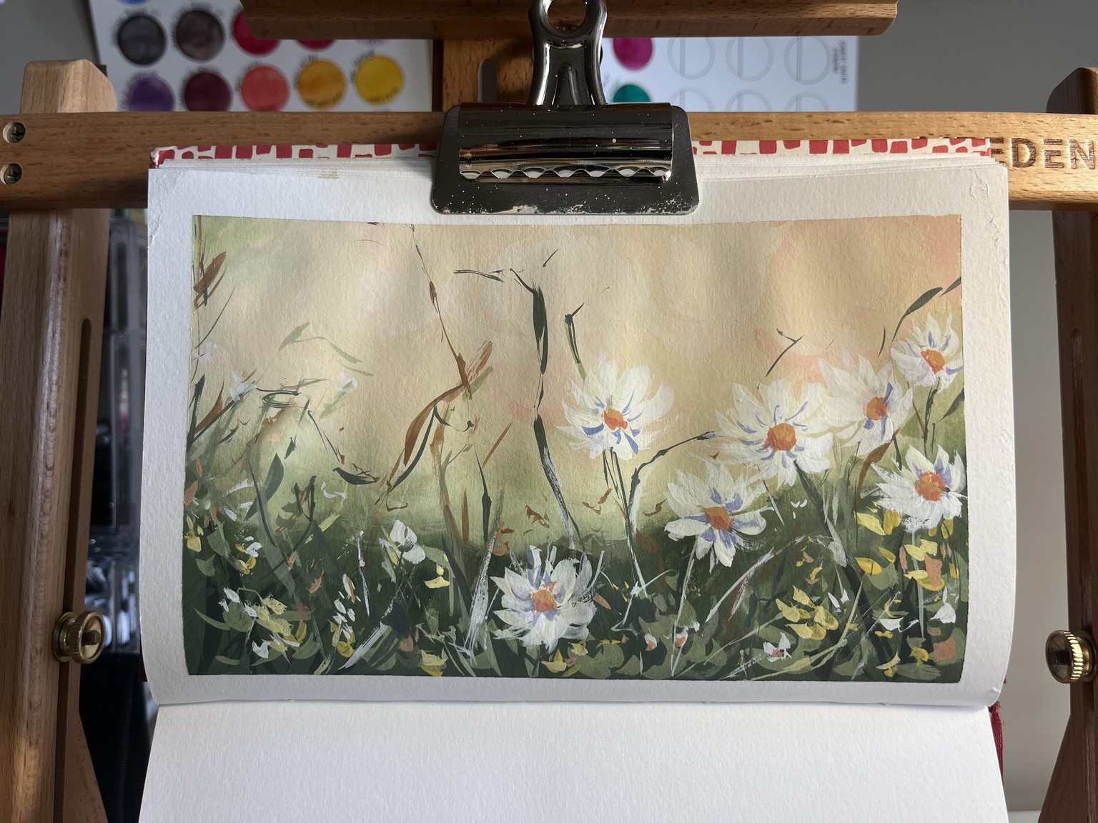 Gouache for Beginners: Paint Flower Field with Bokeh Background - image 1 - student project
