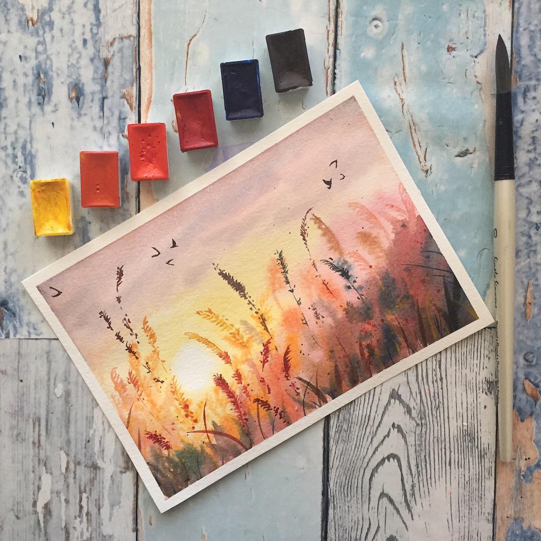 Field at sunset by @artbyjlan :) - image 2 - student project