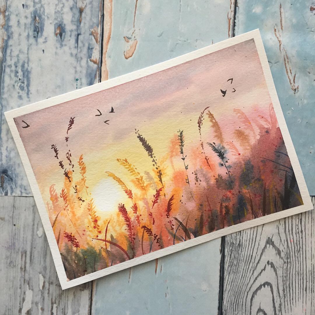 Field at sunset by @artbyjlan :) - image 1 - student project