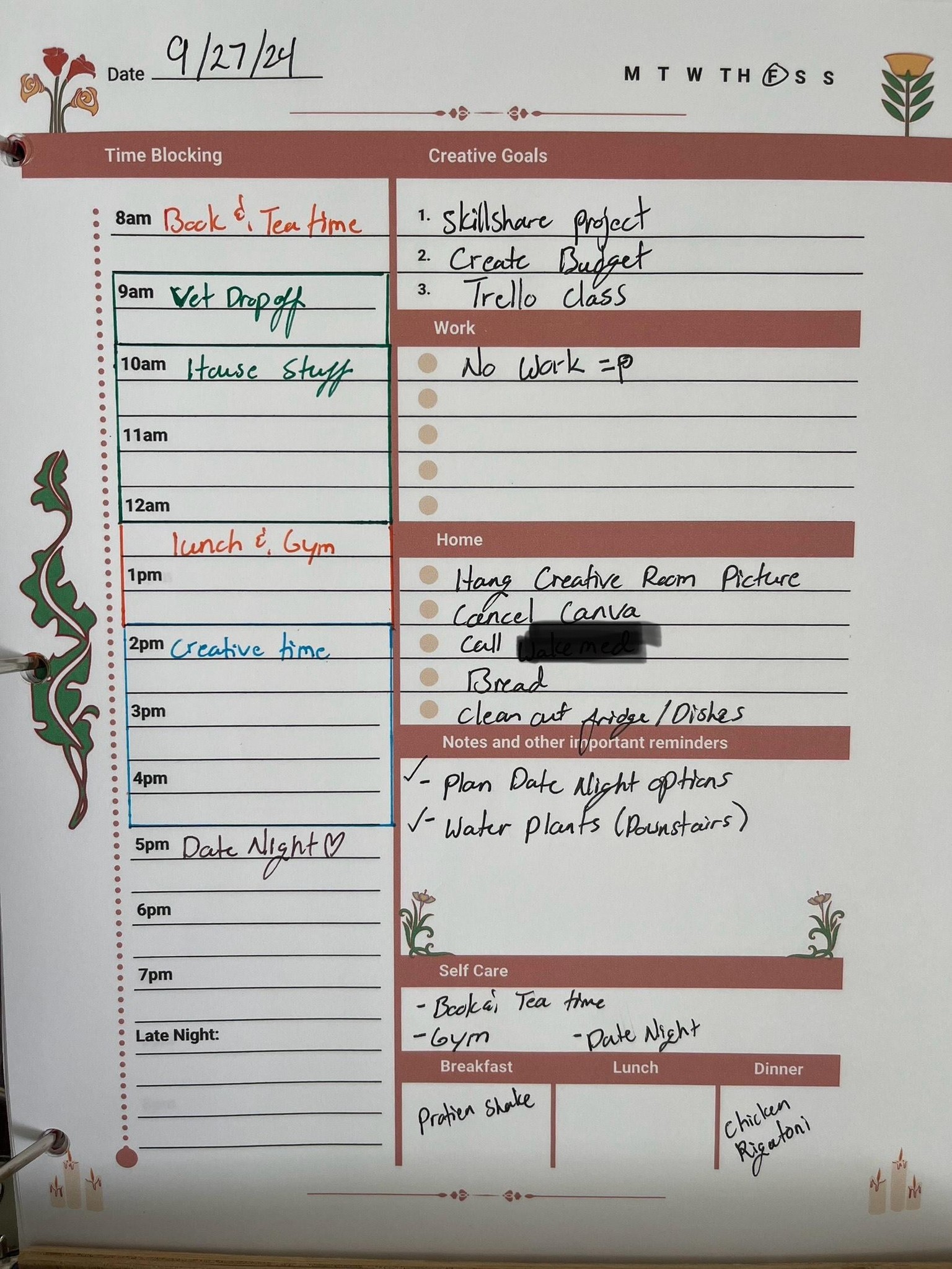 Creative Schedule Project - image 1 - student project