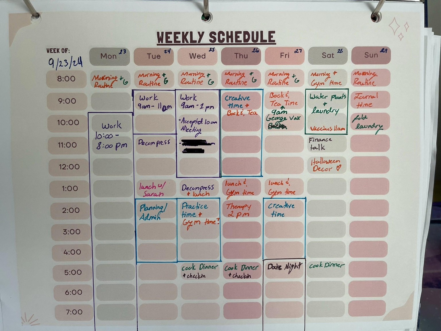 Creative Schedule Project - image 2 - student project