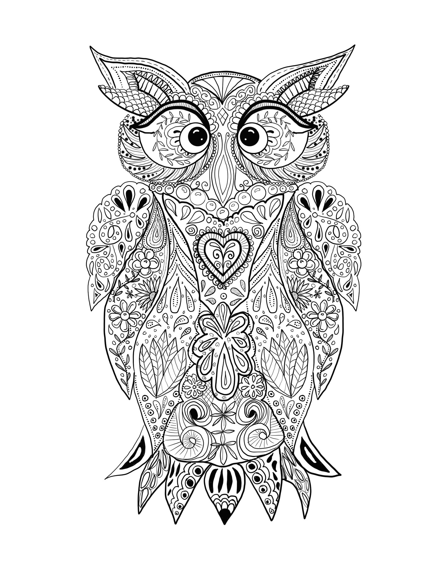Heart Doodle Owl - image 1 - student project