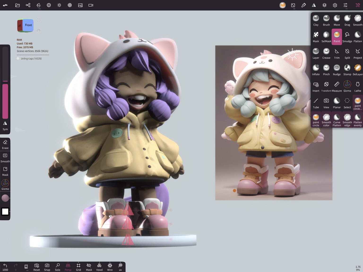 3d chibi character sculpt - image 2 - student project