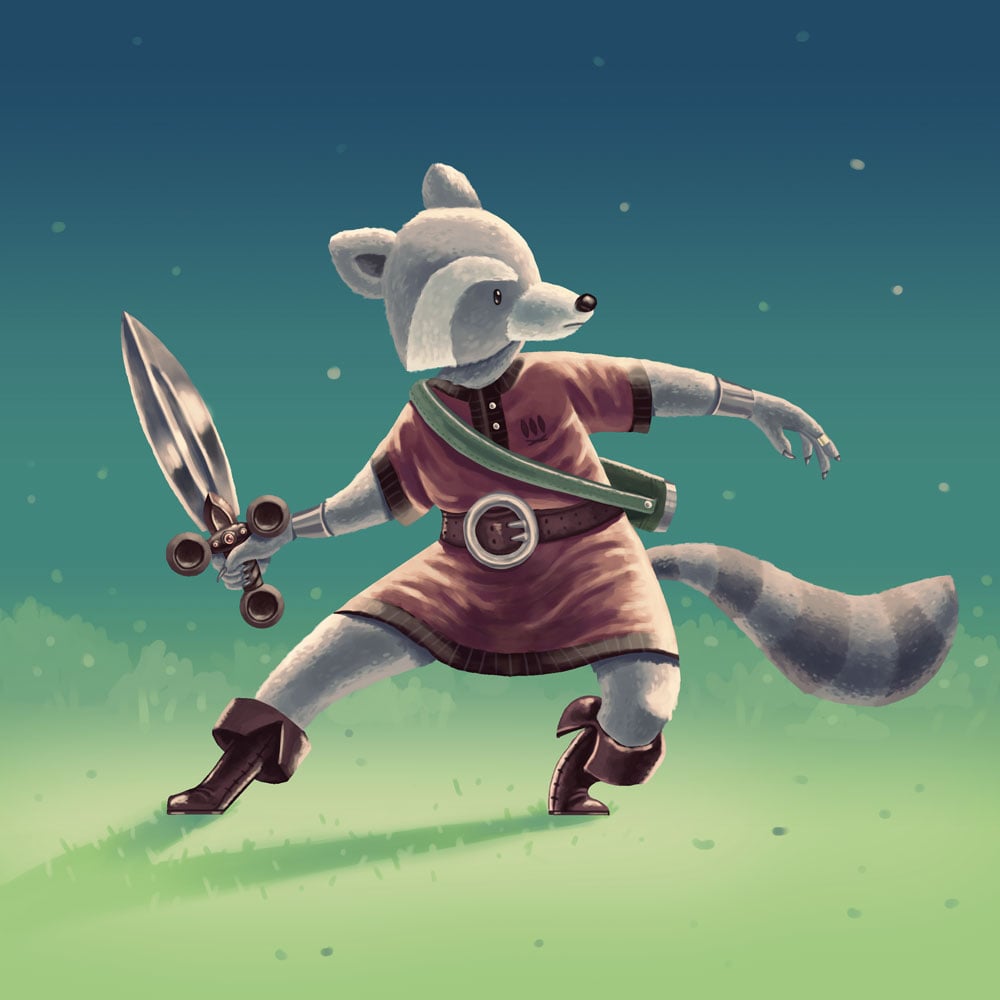 Raccoon Swordsman - image 9 - student project
