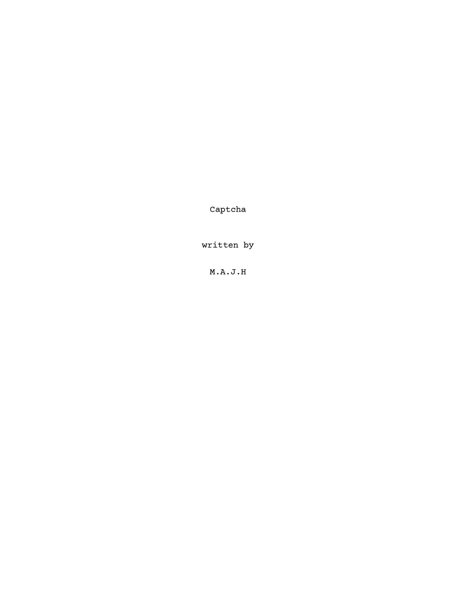 Captcha Short Film - image 1 - student project