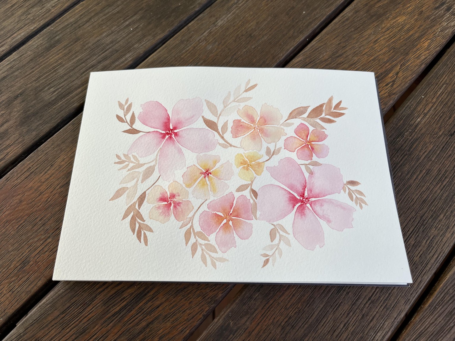 Loose watercolor floral arrangement - image 1 - student project