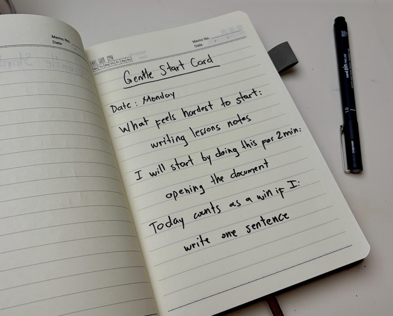 My Gentle Start Card - image 1 - student project