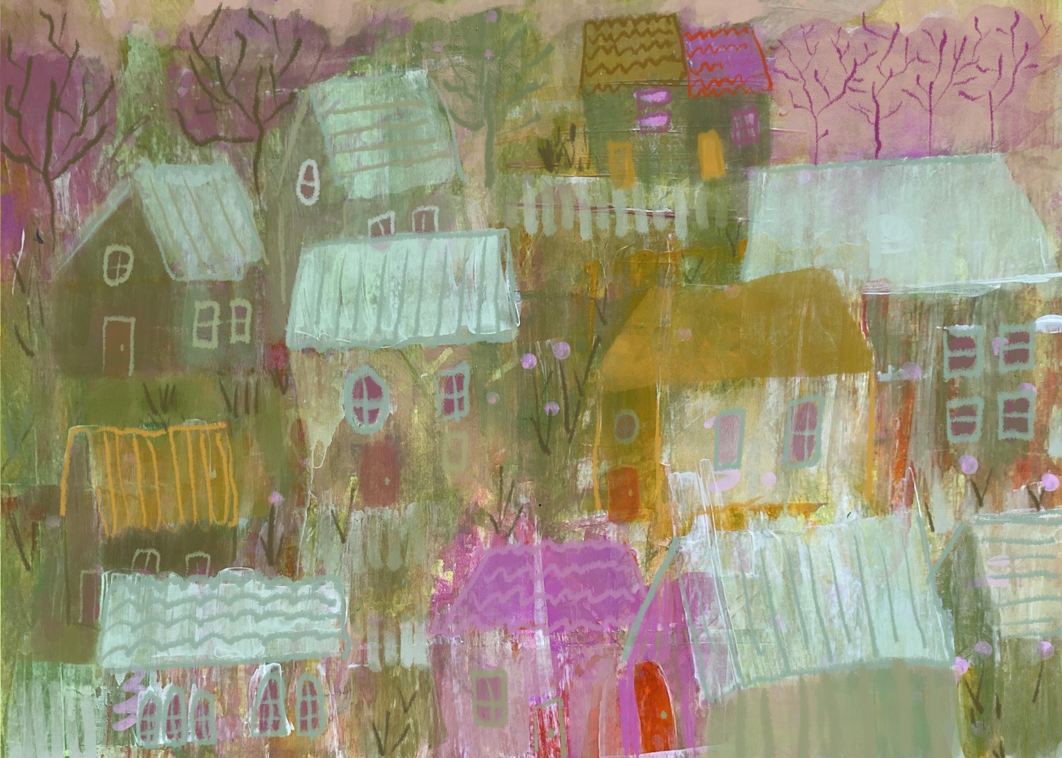 Somewhat naive style townscape - image 1 - student project