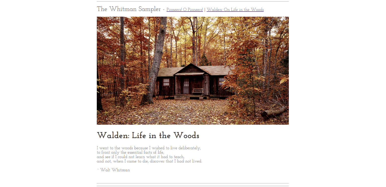 The Whitman Sampler - image 1 - student project