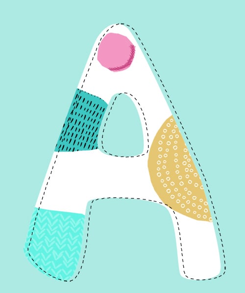 Whimsical drawing - the letter A - image 1 - student project