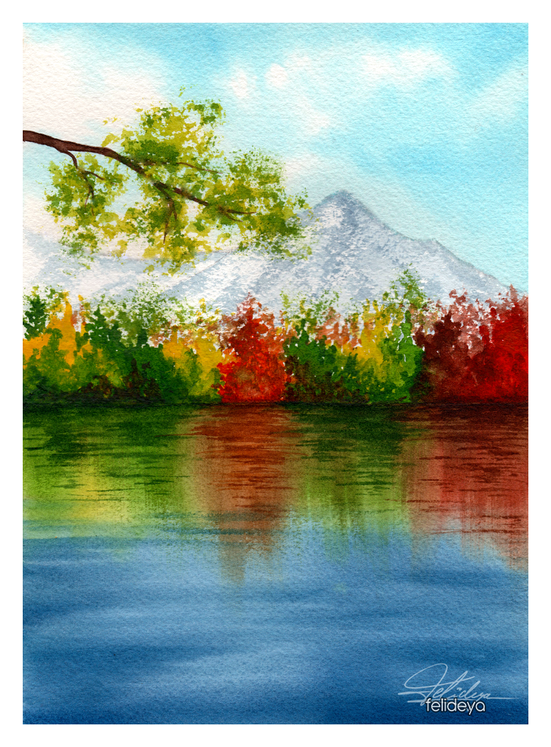 Autumn landscapes with watercolor - image 1 - student project