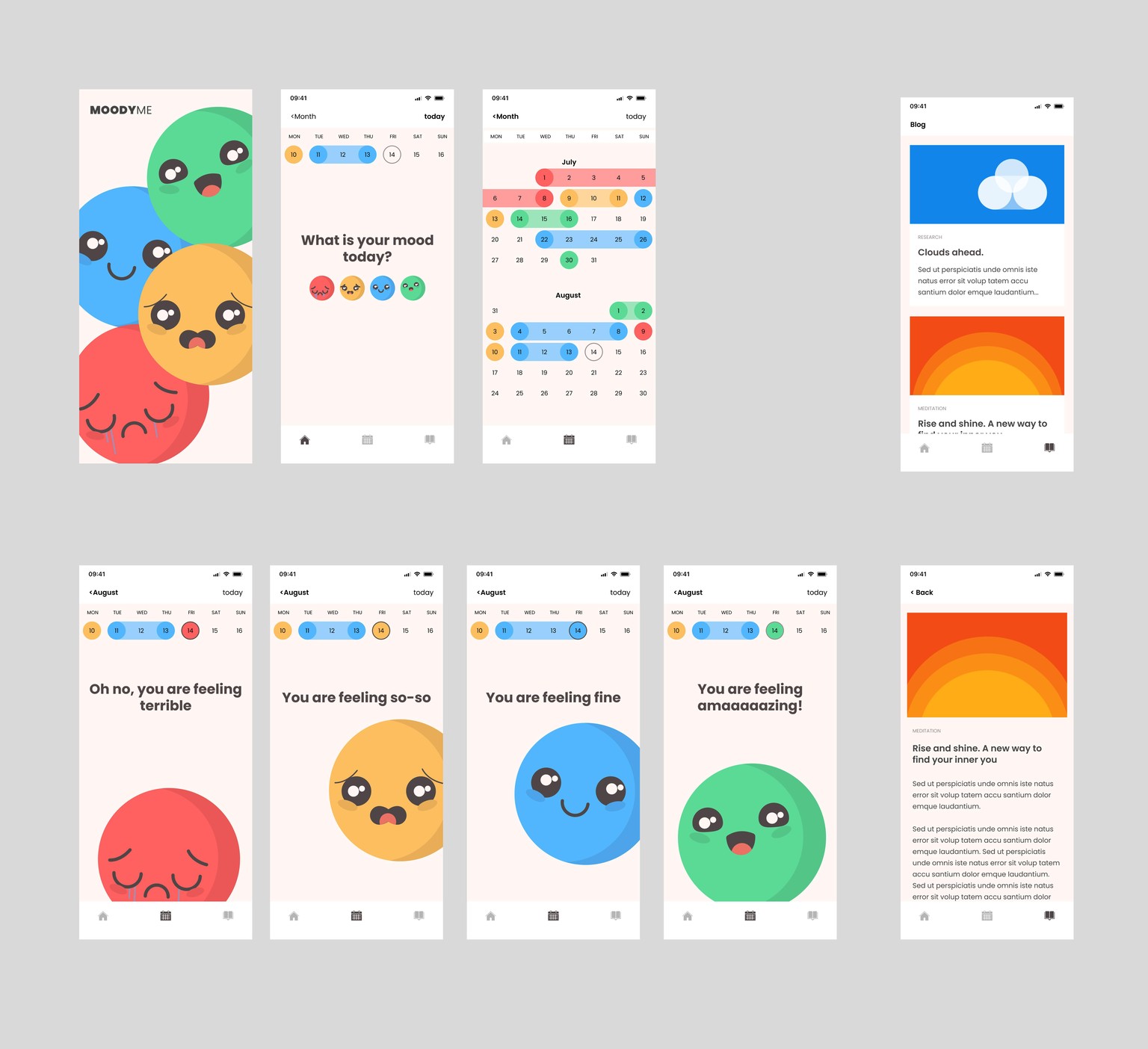 Mood tracker project - image 2 - student project