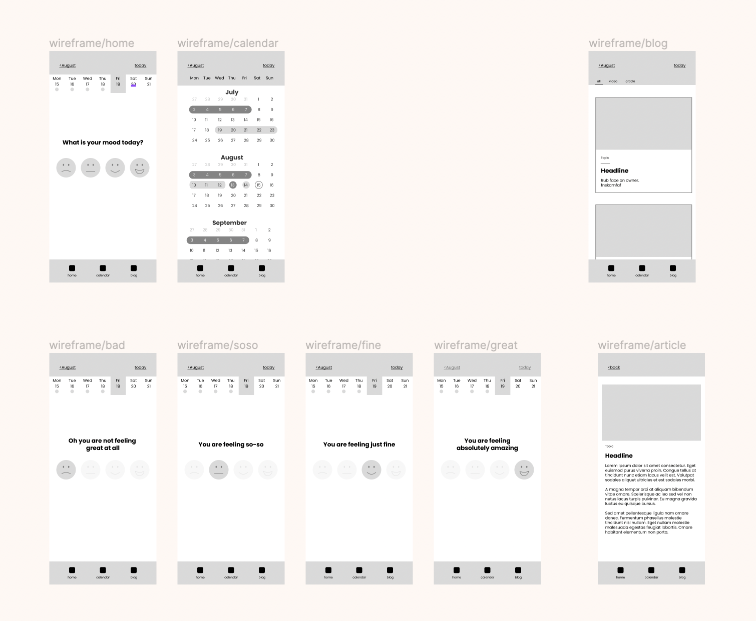 Mood tracker project - image 1 - student project